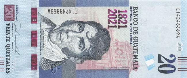 20 Quetzales p128 Guatemala 2020